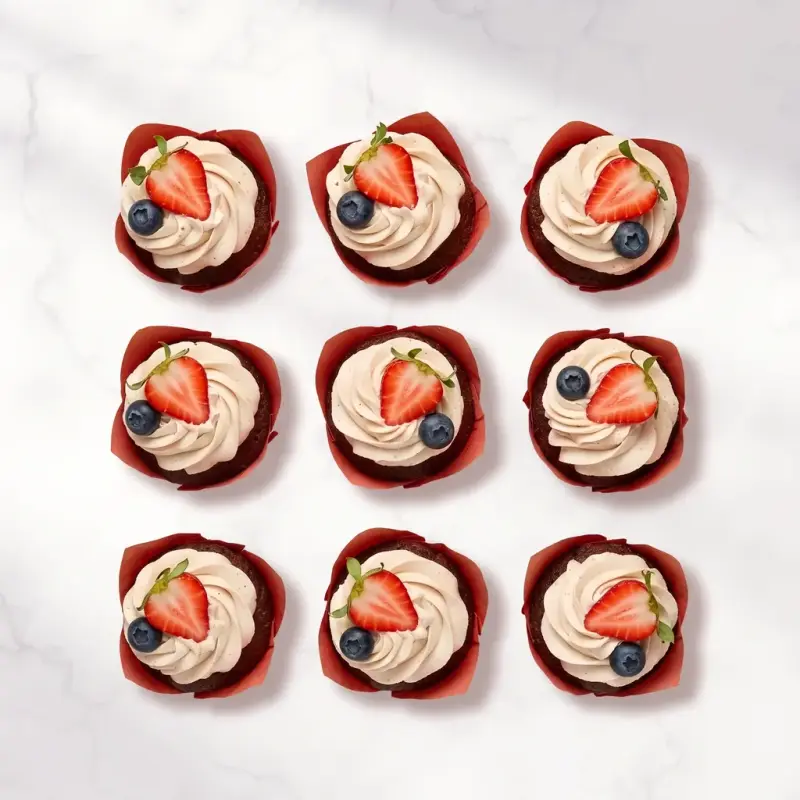 Muffinka Red Velvet z mascarpone - Pracownia Cukiernicza Kania Lublin